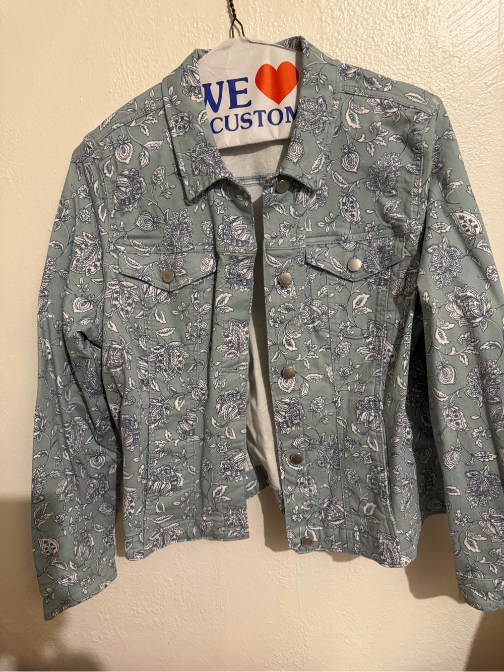 Croft & Barrow blue floral jacket